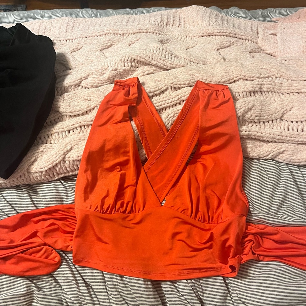 Urban outfitters v neck cross back tank